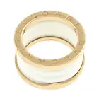 18ct gold white ceramic 'B.Zero1' ring, by Bulgari