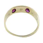 Early 20th c. ruby & split pearl five-stone ring