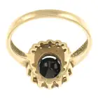 9ct gold sapphire & diamond cluster ring