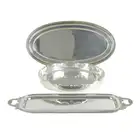 Selection of silver plated trays & platters, etc