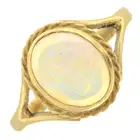18ct gold opal single-stone ring