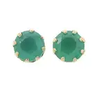 9ct gold chrysoprase stud earrings