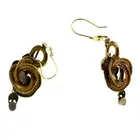 Late 19th century gem-set foliate drop earrings