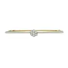 Early 20th diamond floral cluster bar brooch