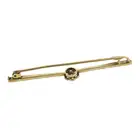 Early 20th diamond floral cluster bar brooch