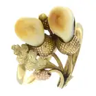 Foliate ring, with acorn tooth detail