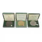 National Trust, Centenary 1995 silver medal; plus two bronze medals (3)