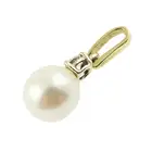 Cultured pearl & diamond pendant
