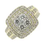 18ct gold diamond cluster dress ring 