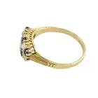 Late Victorian 18ct gold sapphire and diamond ring