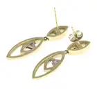 9ct gold garnet drop earrings