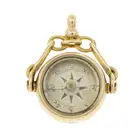 Edwardian 15ct gold carnelian compass spinner fob
