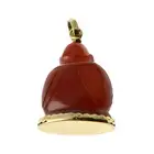 Carved carnelian Buddha pendant