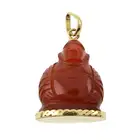 Carved carnelian Buddha pendant