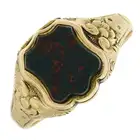 Late 19th century bloodstone signet locket ring