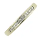 18ct gold square-shape diamond half eternity ring