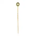 Late 19th century peridot & diamond stickpin