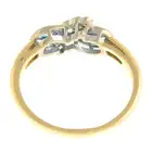 18ct gold aquamarine & diamond dress ring