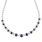 Sapphire and diamond necklace, by EFFY