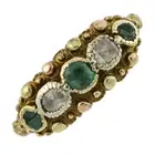 Late 19th century emerald & diamond ring