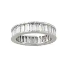 Platinum baguette-cut diamond full eternity ring