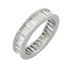 Platinum baguette-cut diamond full eternity ring