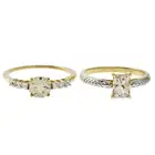 Two 9ct gold diaspore dress rings