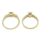 Two 9ct gold diaspore dress rings