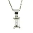 Diamond pendant, with chain