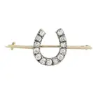 Early 20th century diamond horseshoe brooch
