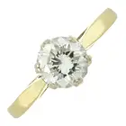18ct gold diamond single-stone ring