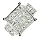 9ct gold vari-shape diamond cluster ring