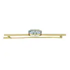 Early 20th century aquamarine bar brooch