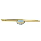 Early 20th century aquamarine bar brooch