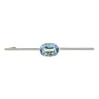 Early 20th century aquamarine bar brooch