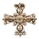 Georgian Maltese cross foil-back garnet brooch