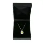 Yellow sapphire & diamond pendant, with chain