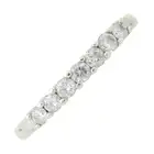 9ct gold diamond half eternity ring
