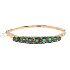 9ct gold green garnet-topped-doublet bangle