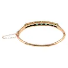 9ct gold green garnet-topped-doublet bangle