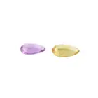 Two pear-shape vari-hue topazes, 2.31ct