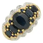 9ct gold sapphire & diamond ring