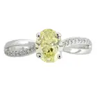 18ct gold 'yellow' diamond and diamond ring