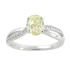 18ct gold 'yellow' diamond and diamond ring
