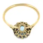 Aquamarine & diamond cluster ring