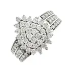 9ct gold diamond cluster dress ring