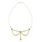 Early 20th century peridot & split pearl necklace