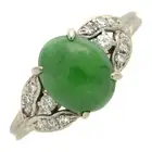 Jade & diamond dress ring