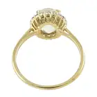 9ct gold spodumene & gem cluster ring
