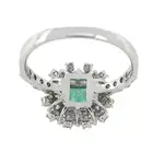 18ct gold emerald and diamond ring
